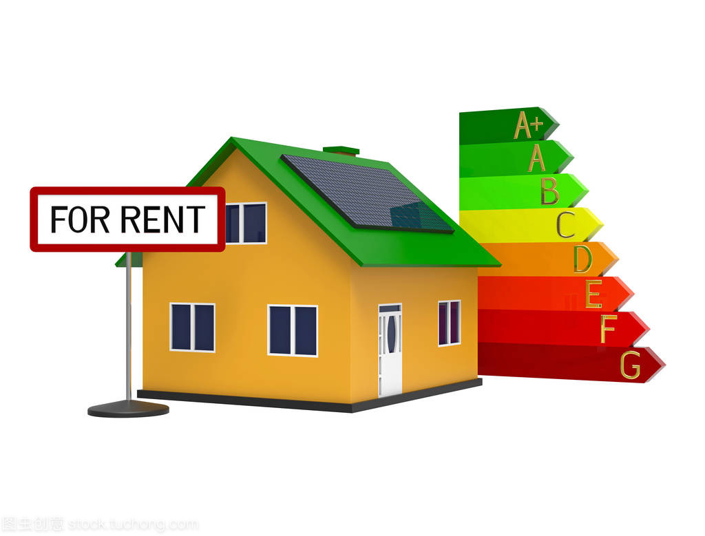 房屋出租, 3d 渲染